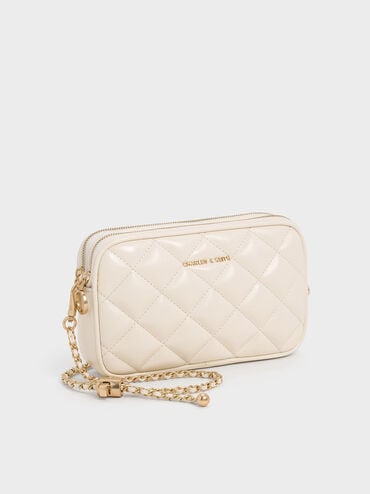 Mini Apfra Quilted Crossbody Bag, Cream, hi-res