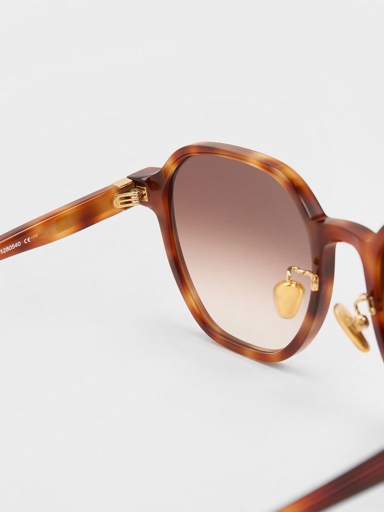 Square Recycled Acetate Sunglasses, T. Shell, hi-res