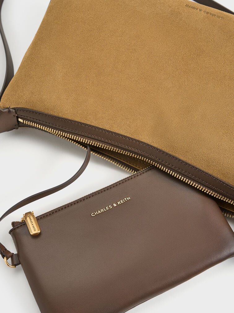 Calla Suede Shoulder Bag, Sahara Sand, hi-res