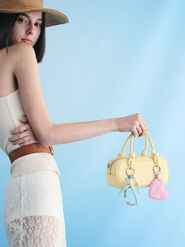 Sammie Knotted-Handle Elongated Bag, Butter Yellow, hi-res