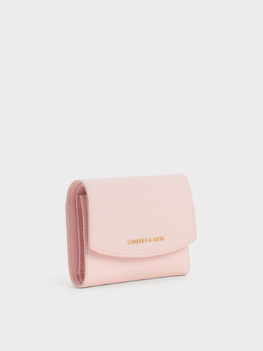 Briony Curved Flap Wallet, Light Pink, hi-res