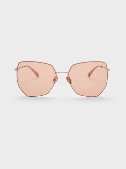 Recycled Acetate Butterfly Sunglasses, Pink, hi-res