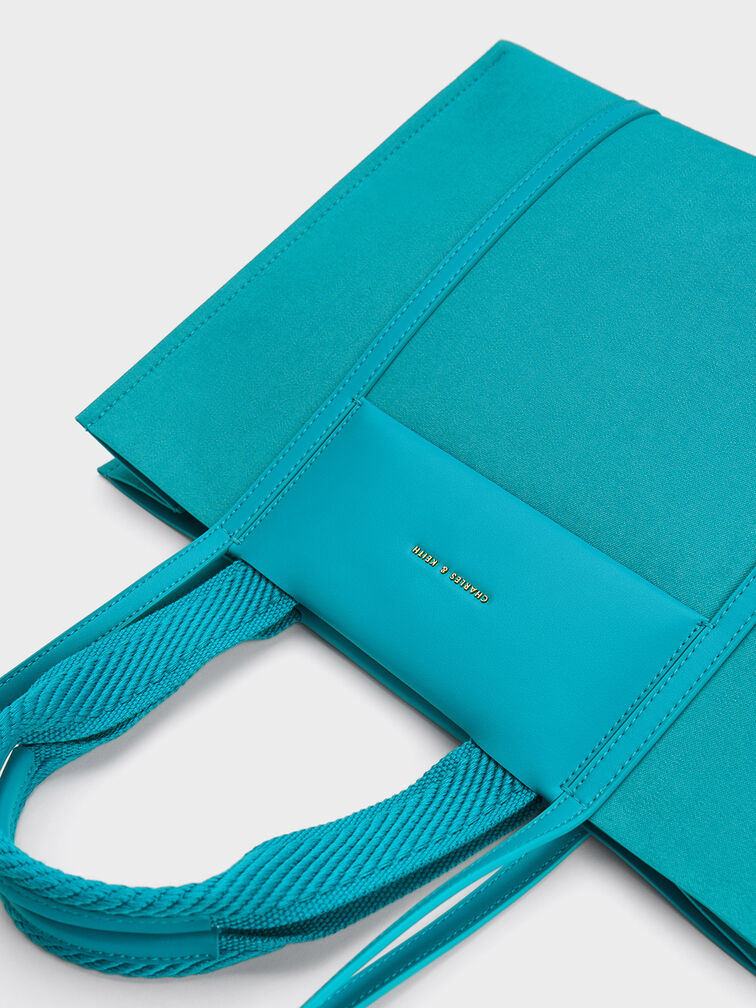 Shalia Denim Tote Bag, Blue, hi-res