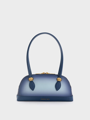 Trudy Ombre Elongated Handle Shoulder Bag, Navy, hi-res