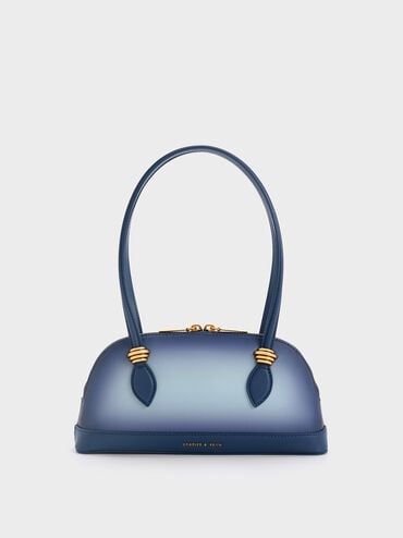 Trudy Ombre Elongated Handle Shoulder Bag, Navy, hi-res