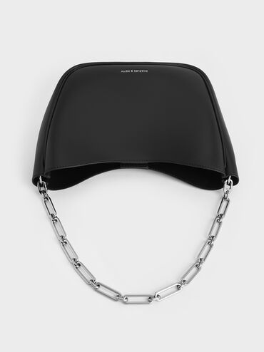 Robyn Chain-Handle Bag, Noir, hi-res