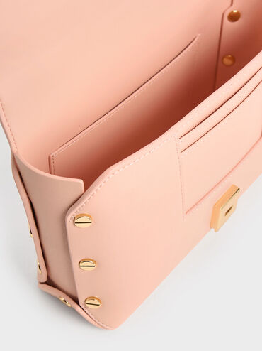 Clea Chain-Handle Bag, Pink, hi-res