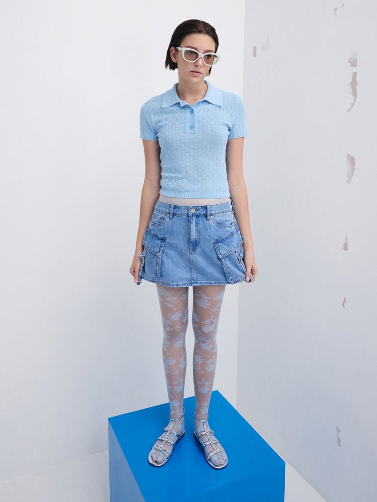 Maeva Recycled Acetate Cat-Eye Sunglasses, Chalk, hi-res