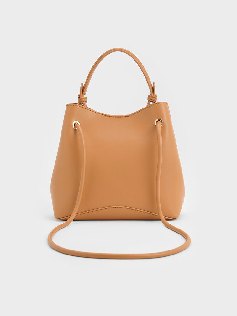 Sybill Geometric Bucket Bag, Toffee, hi-res