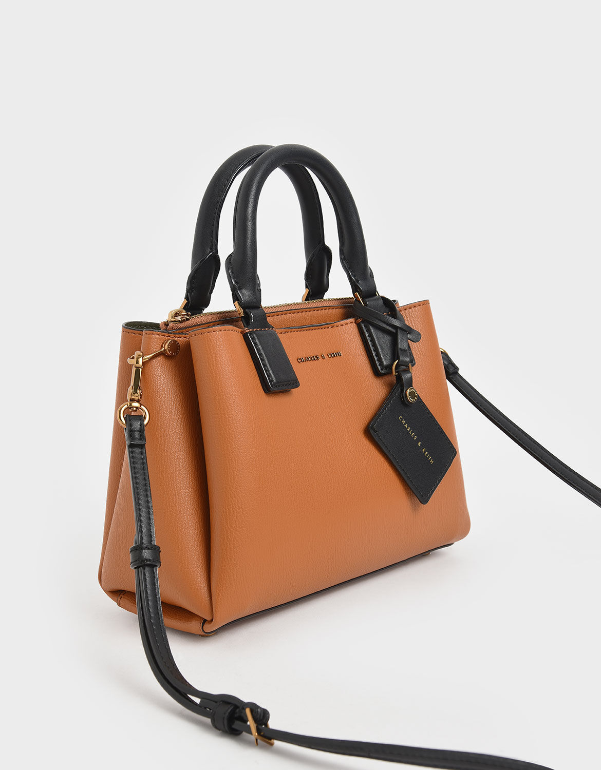 Classic structured handbag top charles and keith