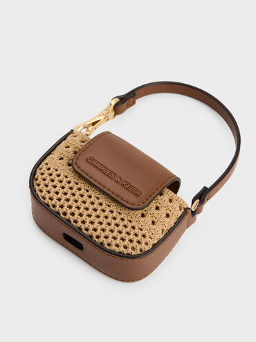 Ida Knitted Micro Pouch, Beige, hi-res