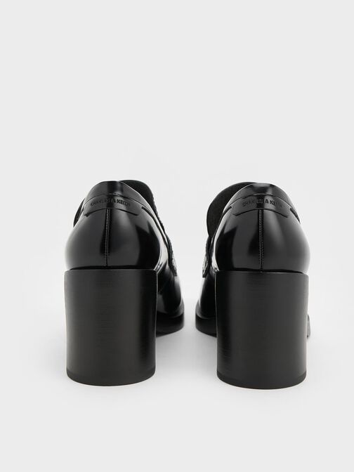 Penny Loafer Block-Heel Pumps, Multi, hi-res
