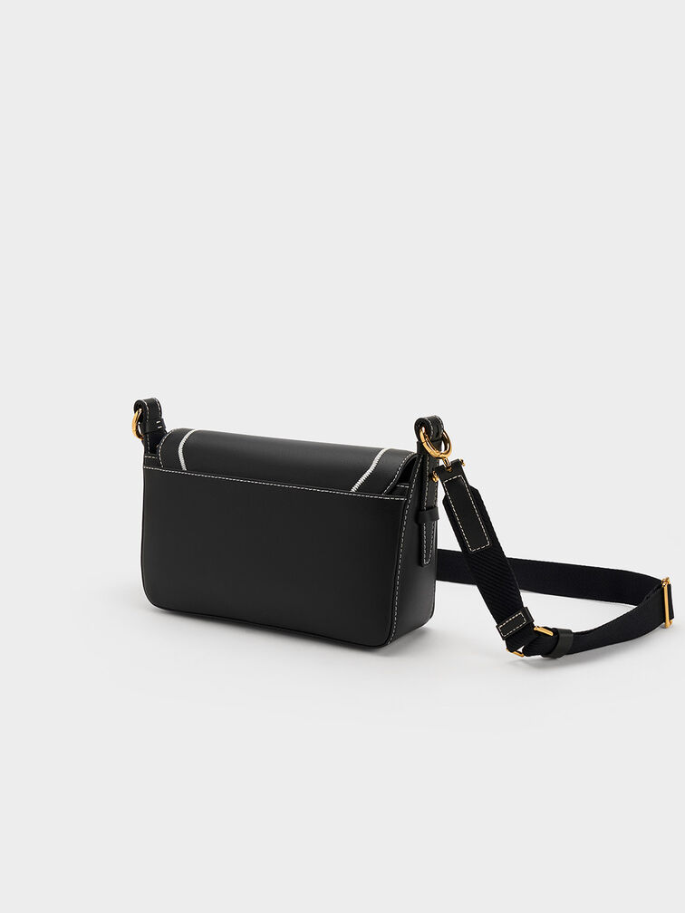 Astra Chain Handle Bag, Black, hi-res