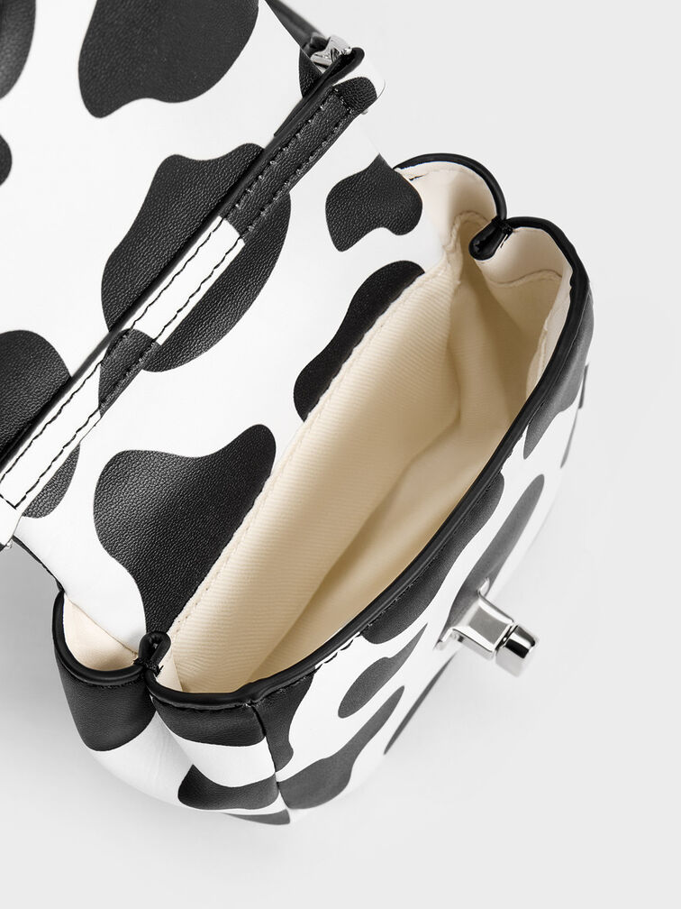 Iva Cloud-Print Padded Mini Bag, Chalk, hi-res