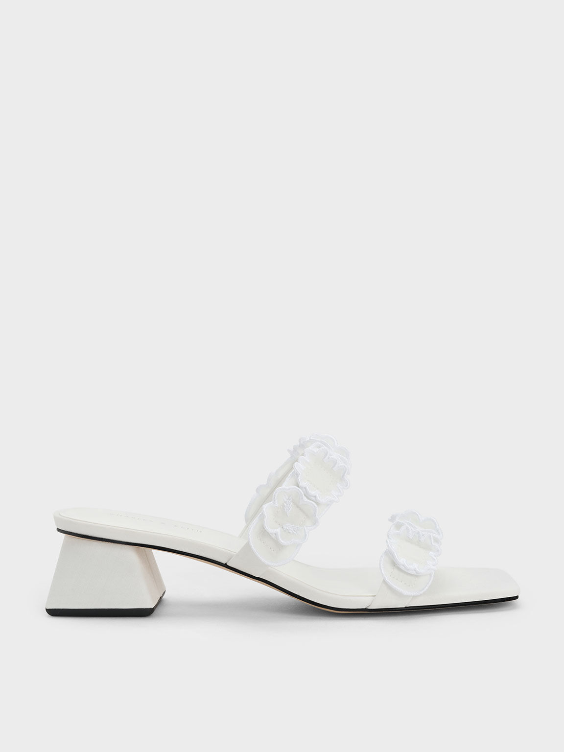 White heeled mules store