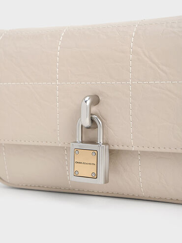 Suki Padlock Crossbody Bag, Oat, hi-res