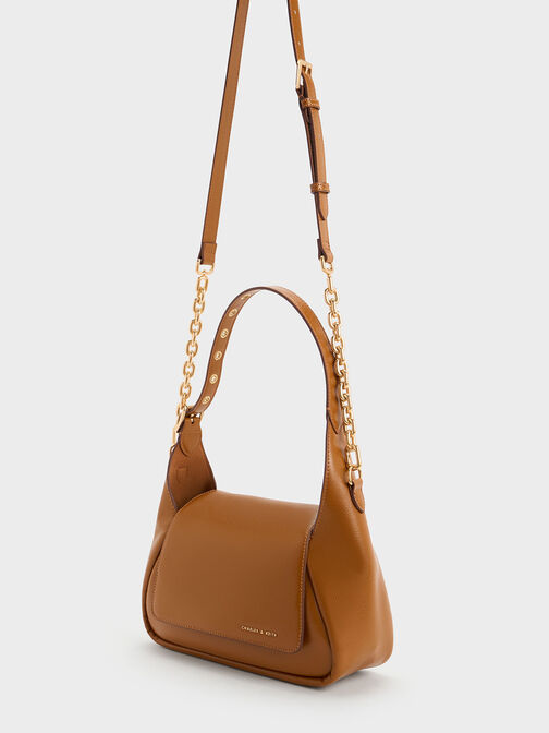Buzz Front Flap Hobo Bag, Chocolate, hi-res