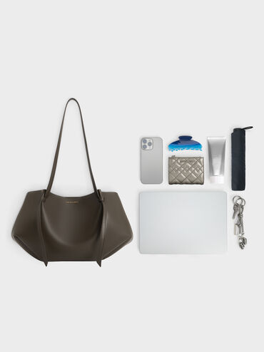 Calla Tote Bag, Dark Moss, hi-res