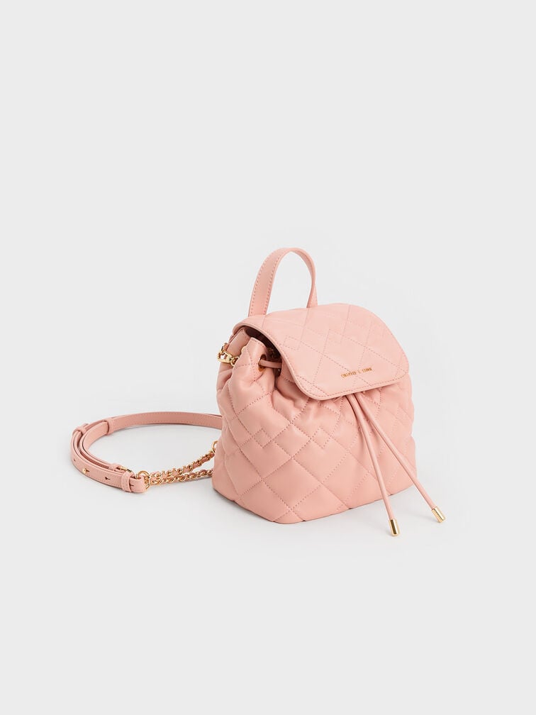 Aubrielle Quilted Backpack, Pink, hi-res