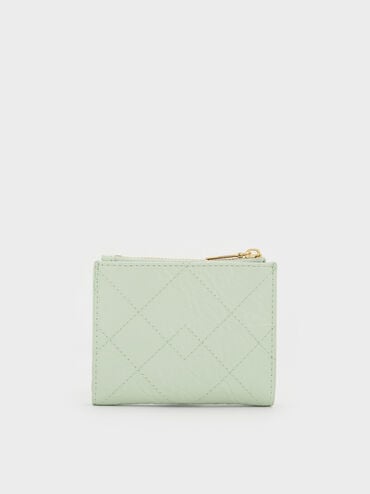Duo Quilted Small Wallet, Mint Green, hi-res