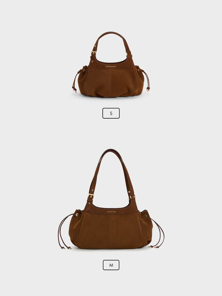 Lillith Drawstring Tote Bag, Pecan Brown, hi-res