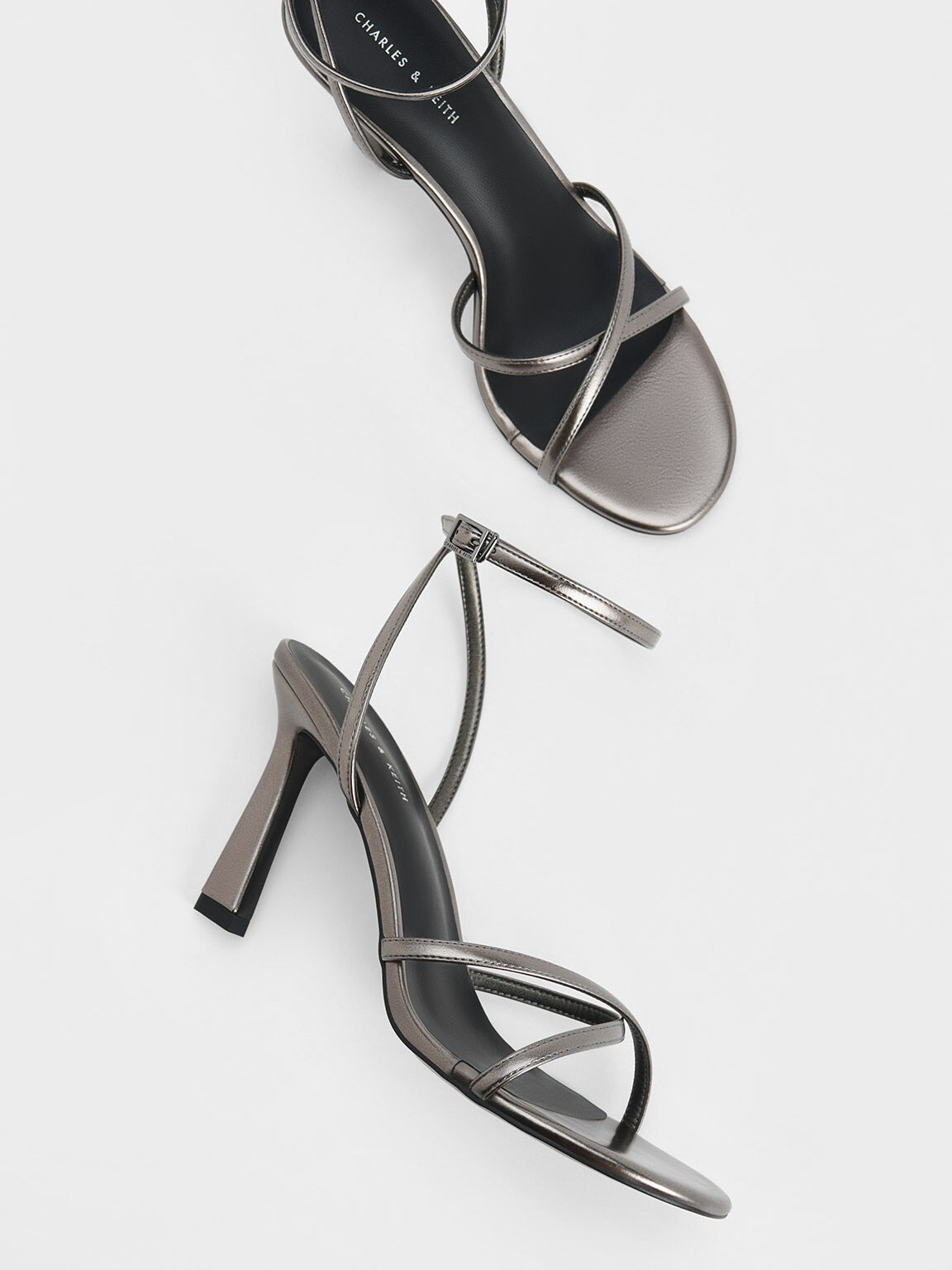 Pewter store strappy sandals