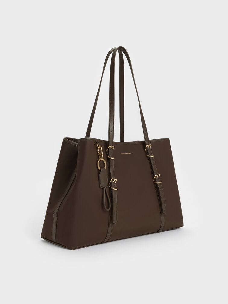 Levy Nylon Tote Bag, Espresso Brown, hi-res
