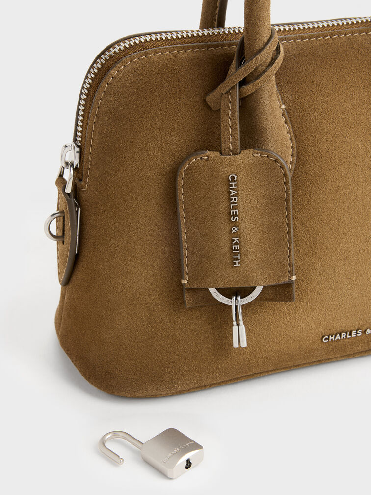Ginevra Structured Bowling Bag, Sahara Sand, hi-res