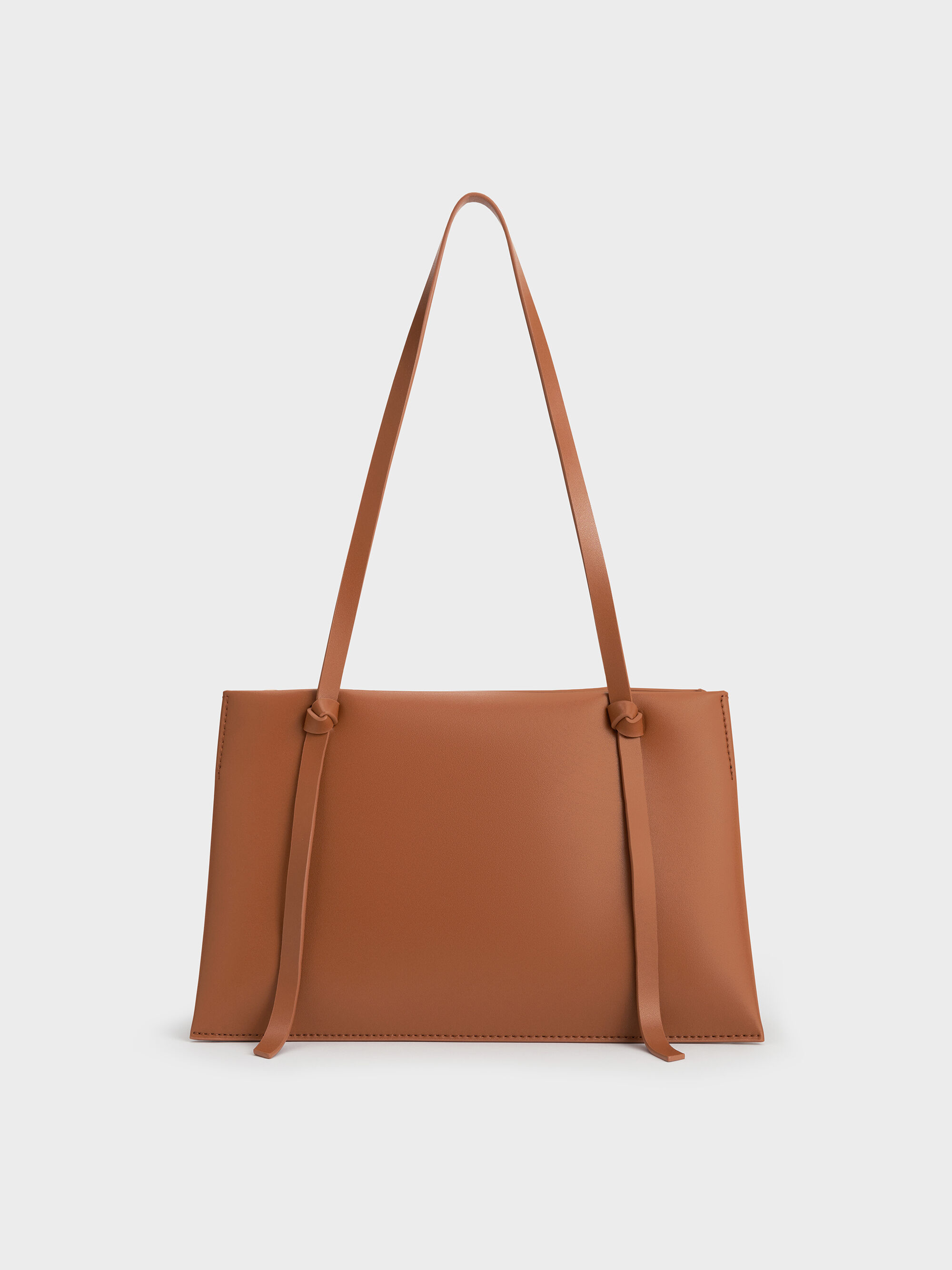 Tan Midori Geometric Tote Bag - Tan - Bags - CHARLES & KEITH IN