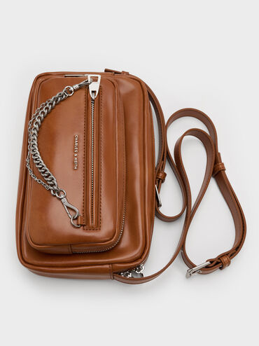 Atwood Chain Crossbody Bag, Distressed Tan, hi-res