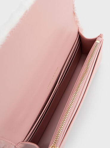 Paffuto Quilted Wallet On Chain, Light Pink, hi-res