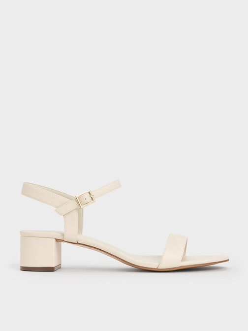 Cognac Crossover Ankle-Strap Sandals - CHARLES & KEITH OM