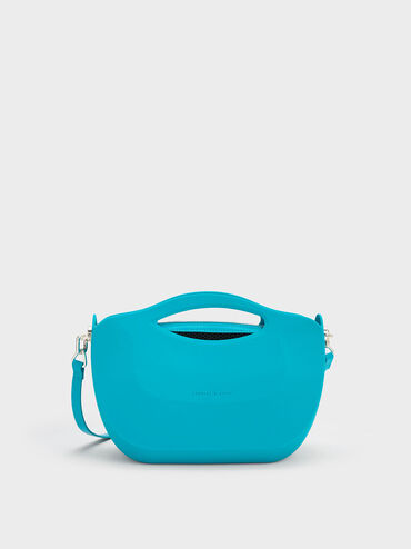 Cocoon Curved Handle Bag, Blue, hi-res