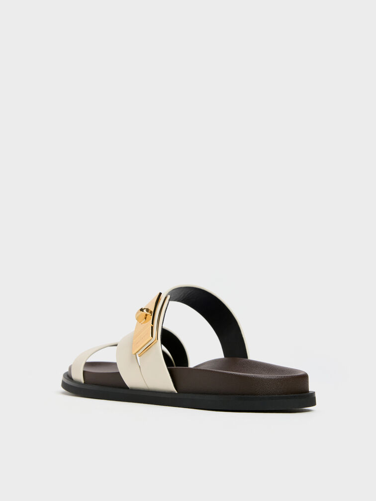Aelin Strappy Sandals, White, hi-res