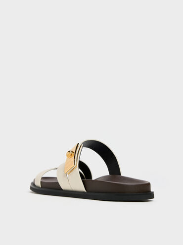 Aelin Strappy Sandals, White, hi-res