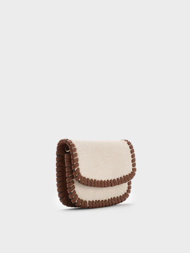 Finley Zip-Around Small Wallet, Taupe Canvas, hi-res