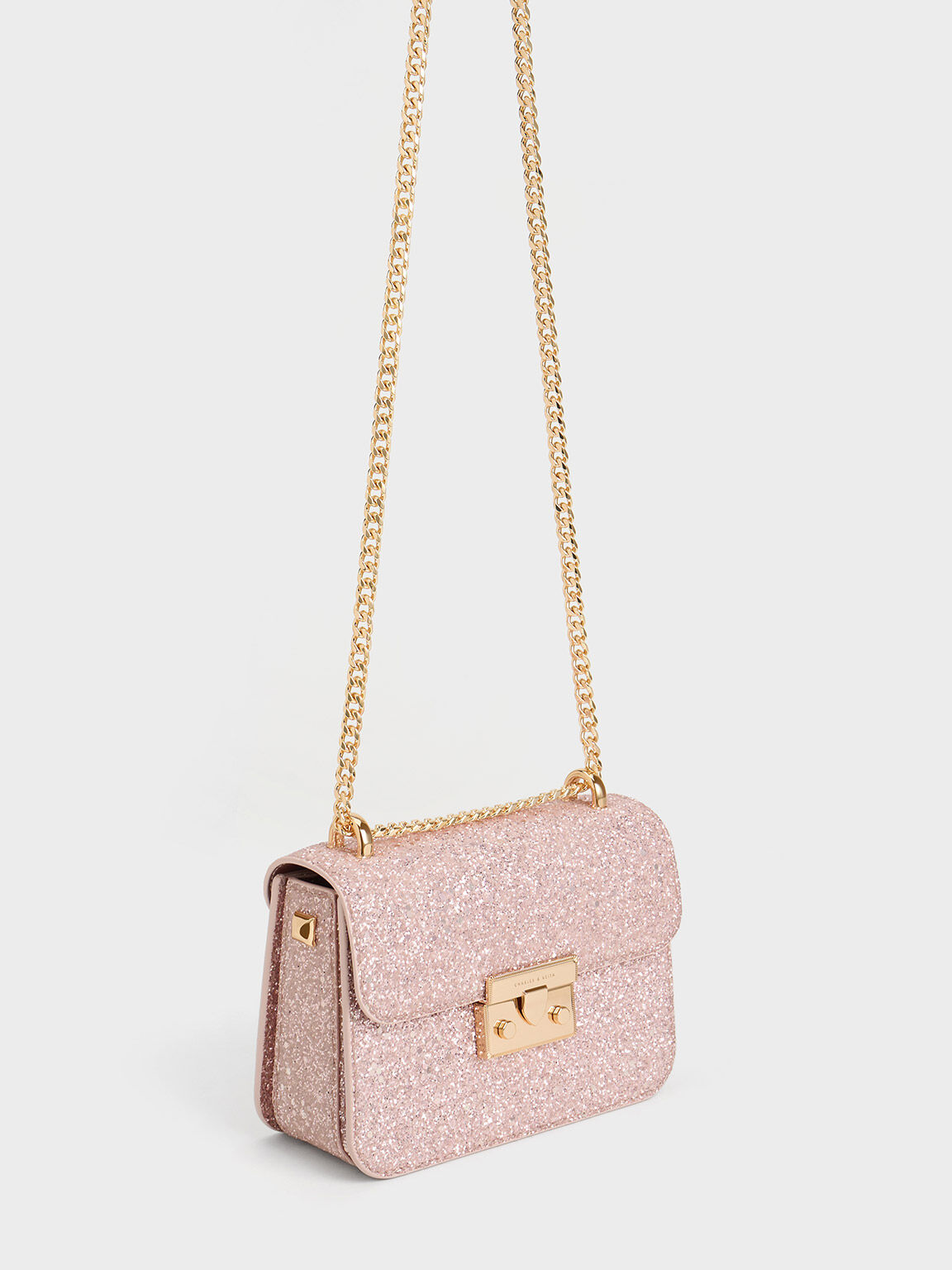 Charles and keith glitter sling bag shop