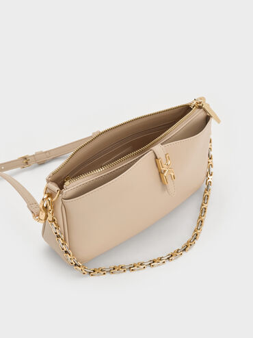 Adalyn Chain Shoulder Bag, Dusted Oat, hi-res