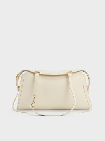 Haylen Braided-Charm Shoulder Bag, Cream, hi-res