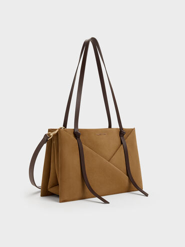 Midori Two-Tone Geometric Tote Bag, Sahara Sand, hi-res