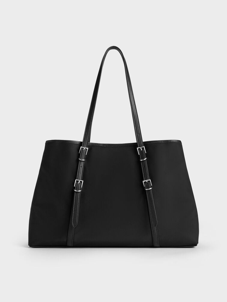 Levy Nylon Tote Bag, Noir, hi-res