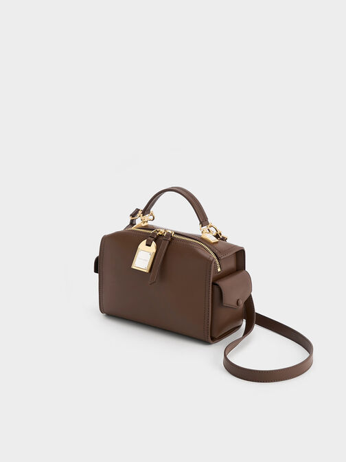 Austen Top Handle Bag, Dark Brown, hi-res