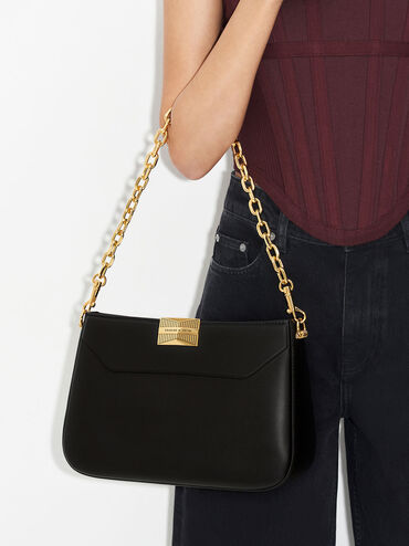 Kalinda Shoulder Bag, Black, hi-res