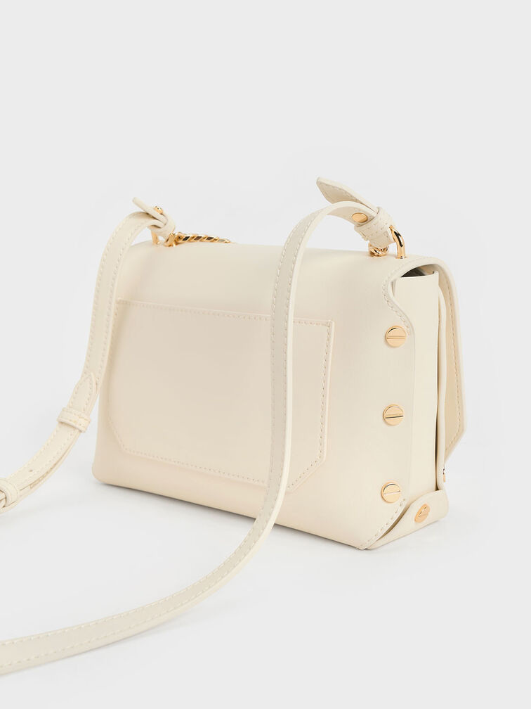 Clea Chain-Handle Bag, Cream, hi-res