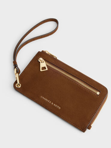 Lillith Zip-Around Wristlet, Pecan Brown, hi-res