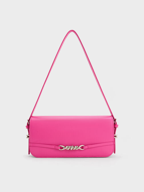 Henrietta Shoulder Bag, Fuchsia, hi-res