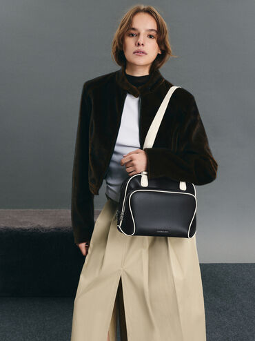 Nelly Two-Tone Boxy Backpack, Multi, hi-res