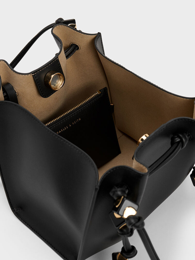 Cube Trapeze Tote Bag, Black, hi-res