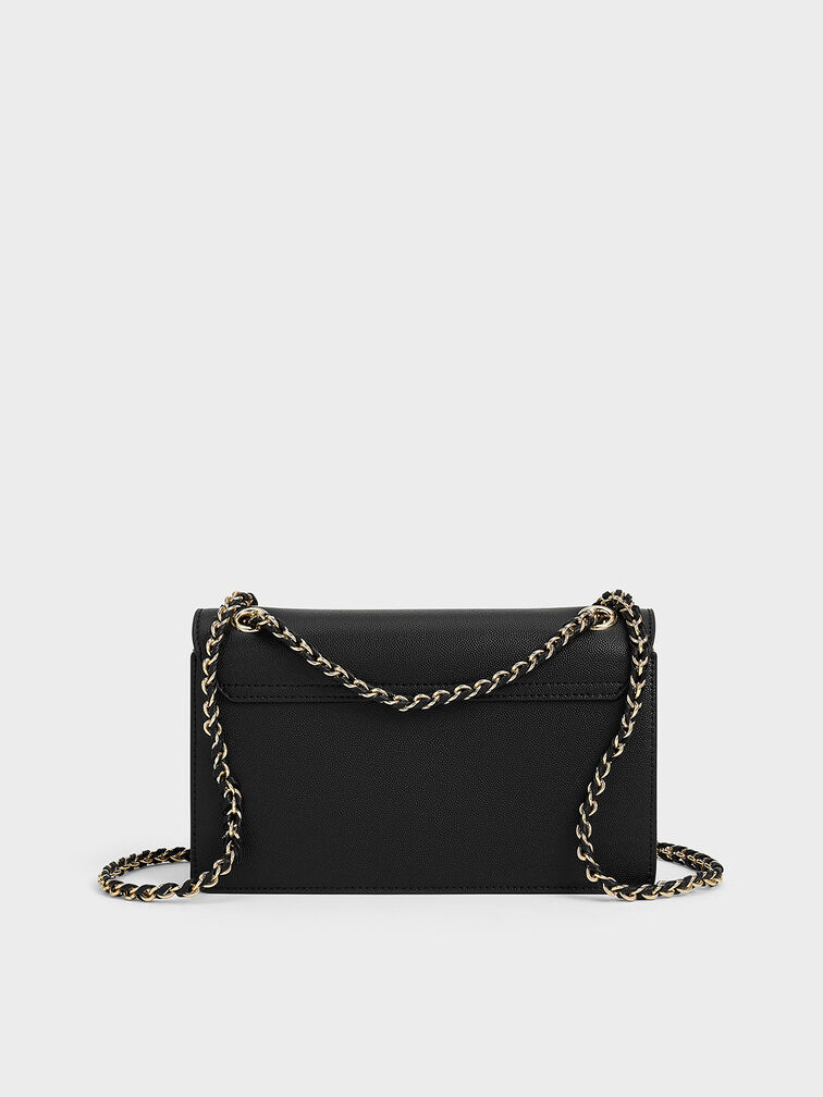 Everline Braided-Strap Shoulder Bag, Black, hi-res