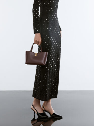 Lilibet Metallic-Accent Tote Bag, Plum, hi-res